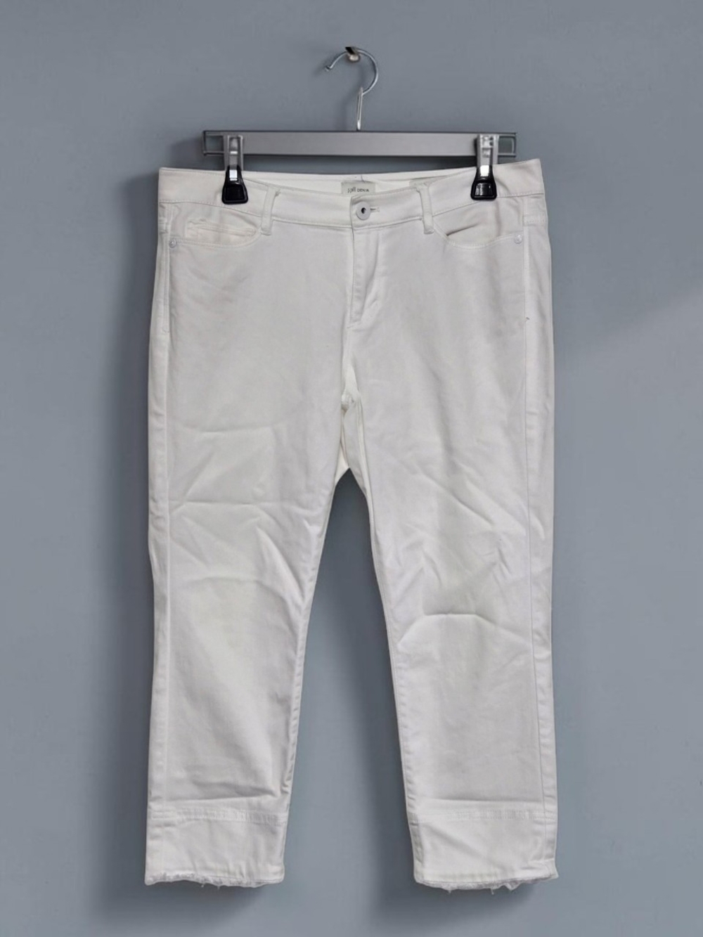 J.Jill Women’s White Authentic Fit Cropped Jeans - Size 8